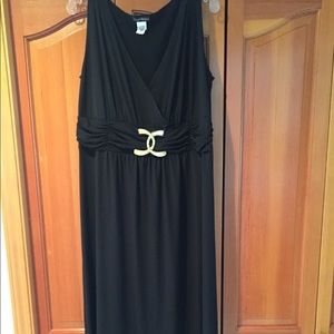 Dresses - Gold and black empire waist dress Dresses - Gold and black empire waist dress